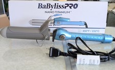 Babylisspro Nano Titanium Spring Curling Iron - Blue - 1 12 Inch Babylisspro Nano Titanium Spring Curling Iron - Blue - 1 12 Inch