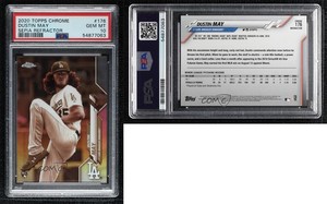 2020 Topps Chrome Sepia Refractor Dustin May #176 PSA 10 GEM MT Rookie RC