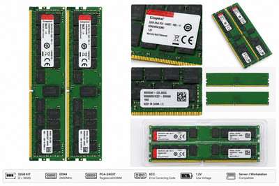 Kingston 32GB DDR4 2400 MHz PC4-19200 ECC RDIMM Server Memory RAM KSM24RD4/32MEI