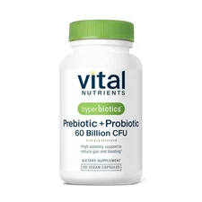 Prebiotic Probiotic Supplements for Digestive Health | 60 Billion CFU | 60 Ve...