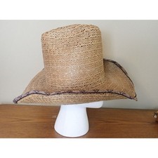 Ariat Hat Vintage Straw Cowboy Hat Brown Custom Made 6 7/8 Western Wear