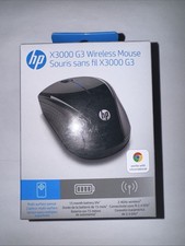 HP - X3000 G3 Wireless Optical Ambidextrous Mouse - Wireless - Jet Black