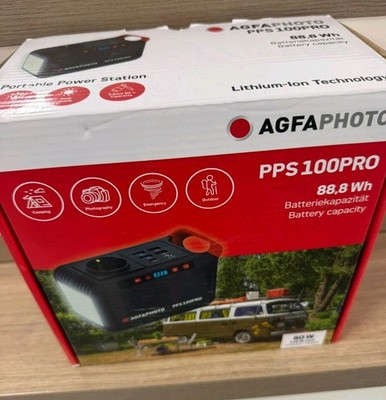 AgfaPhoto PPS100Pro Powerstation Li-Ion Schwarz, Rot ohne Laderegler
