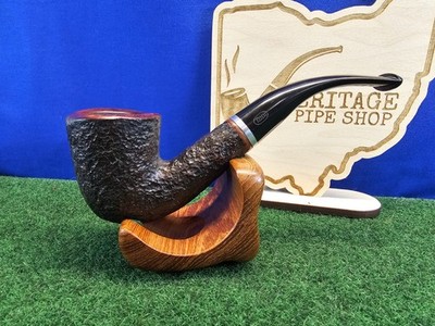 Rossi By Savinelli Lucca Bent Billiard Rusticated Restored Estate Briar Pipe