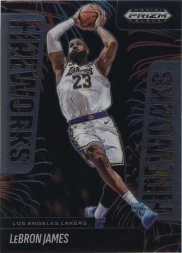 2024-25 Panini Prizm Black Fireworks LeBron James #3 Silver Prizm