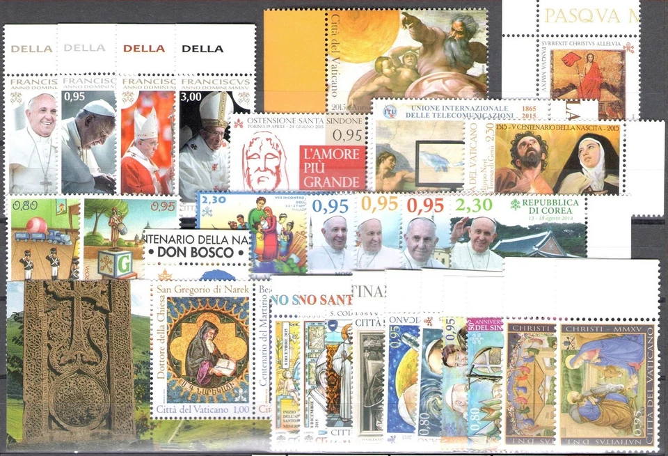 2015 Vatican, Complete Vintage, New Stamps, 29 Values + 4 Sheets + 1 Booklet - M - Image 2 of 2