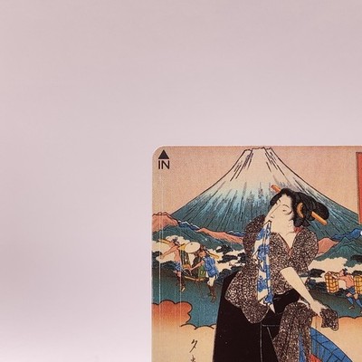 Ukiyo-e Nishiki-e Edo Period Japanese Telephone Card used rare