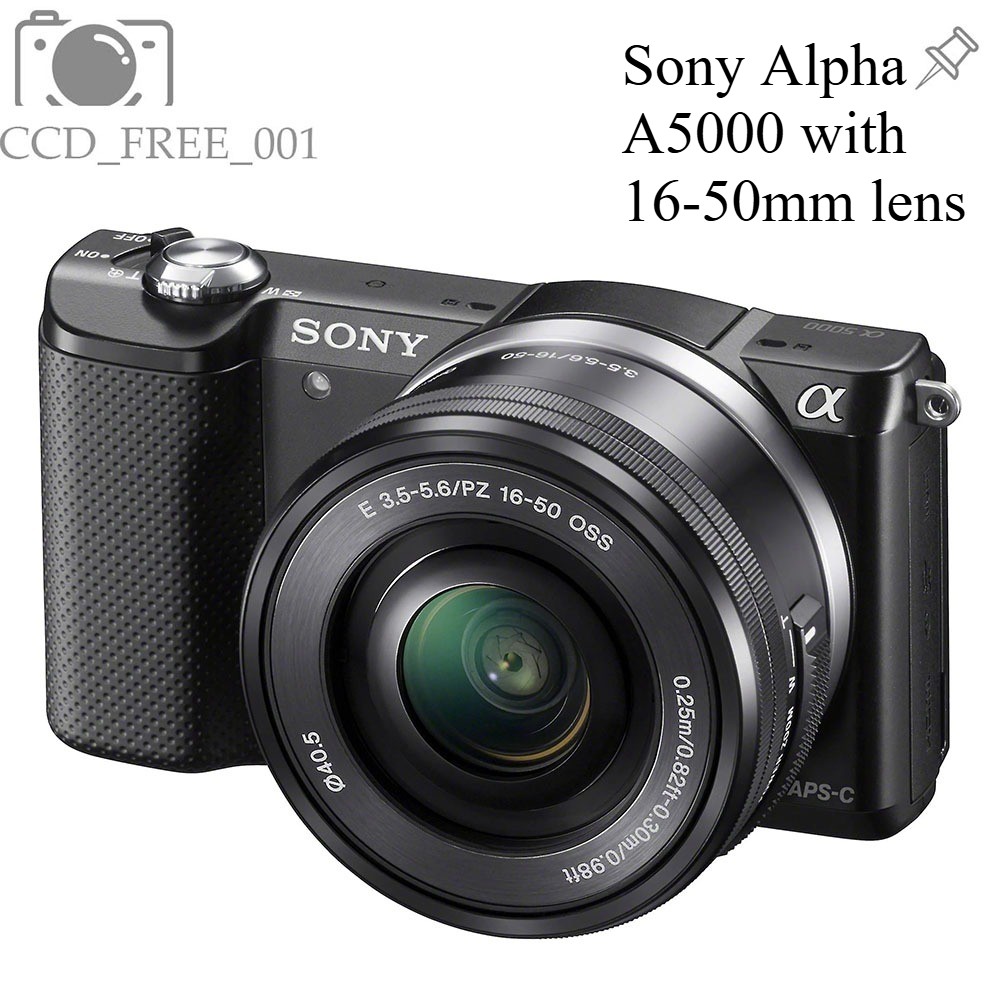 Sony Alpha A5000 Mirrorless Camera with 16-50mm lens 20.1MP Built-in Wi-Fi Black