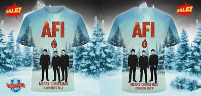 AFI Band Christmas A Winter's Late 3D Shirt Unisex Concert All Sizes K154