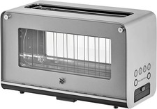 WMF Lono Toaster Glas mit Brötchenaufsatz, für 2 Scheiben, XXL-Toast, Aufwärm