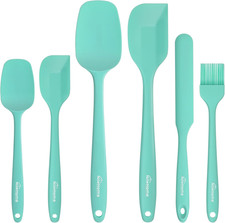 Silicone Spatula Set, 6 Pcs Food Grade Kitchen Utensils with Silicone Brush Heat