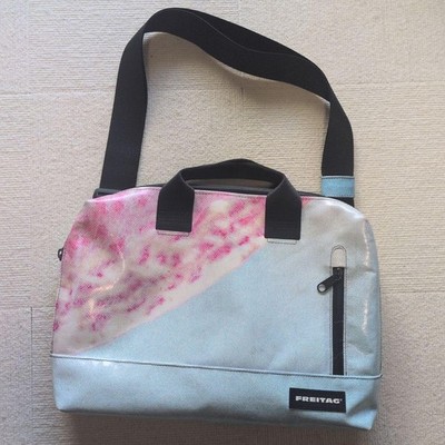 FREITAG F305 ROY Shoulder Boston Travel Sports Bag Blue Pink Rare Color Japan