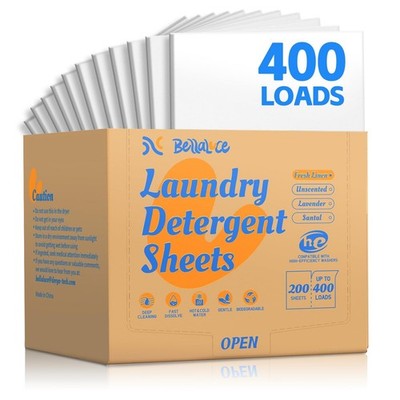 Laundry Detergent Sheets - Laundry Sheets, 400 Loads, Eco-Friendly, Plastic-F...