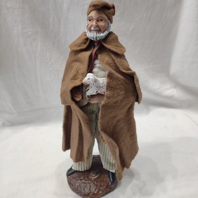 Original Santon de Provence Der Hirte mit einem Schaf signiert Florenz