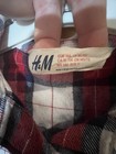 H&M Red Flannel Long Sleeve Button Up Shirt Girls 11-12Y  — photo 3