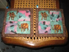 African Elephant Art Handmade Kitchen Potholder Set of 2