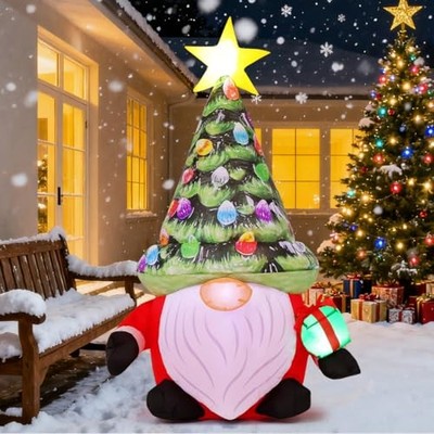  5 FT Christmas Inflatables Gnomes Outdoor Decorations Blow Up Yard Cute 