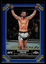 Dominick Cruz 2024 Topps Chrome UFC Blue Refractor Card /150 #60