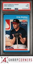 2002 FLEER PLATINUM #61 GREG MADDUX BRAVES HOF POP 1 PSA 9