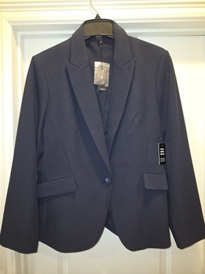 NWT Dark Navy Express ''Editor'' Stretch Blazer Size XL