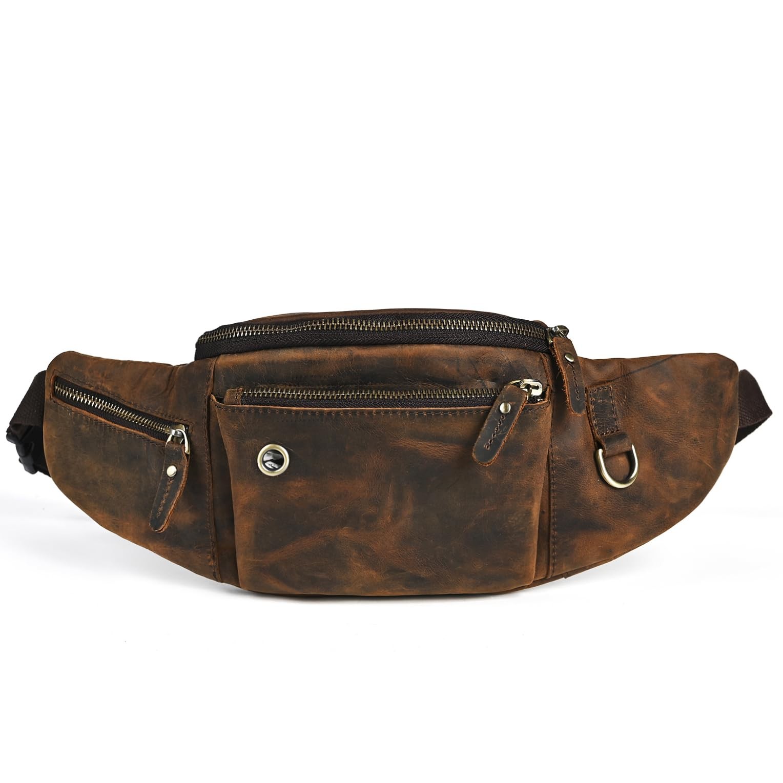 Ceinture randonnée équitation voyage cuir Crazy Horse outdoor homme