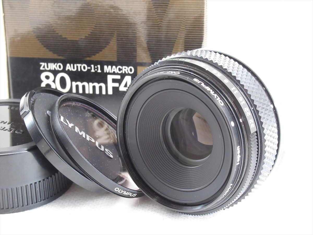Olympus Zuiko Auto-1:1 MACRO 80mm f/4 Lens OM-System w/ Filter