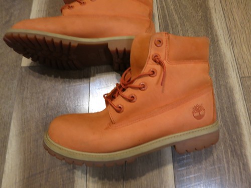 Timberland Men's Orange Primaloft Leather Boots Sz 7 EU 40 USED - Picture 2 of 24