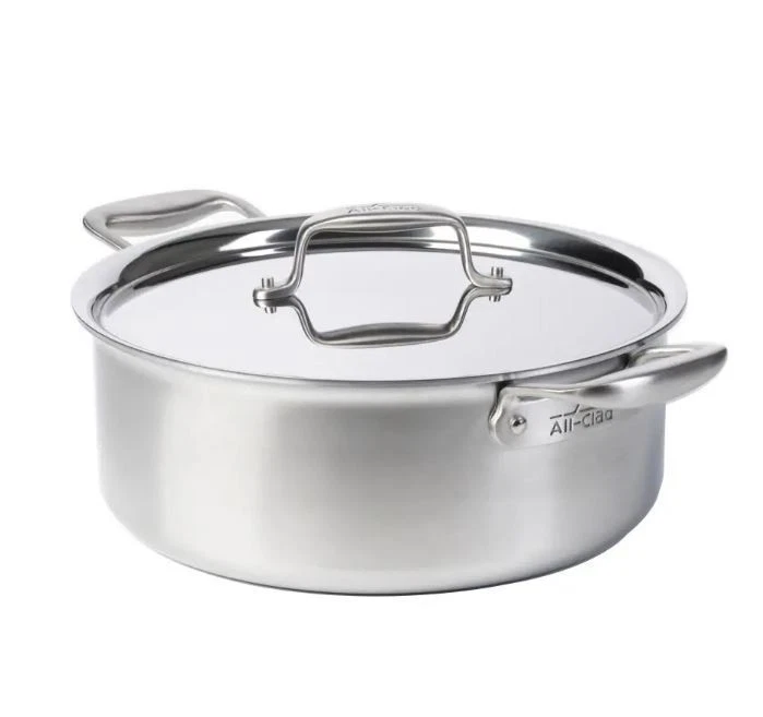 New All Clad D7 Collective 6 qt Slow Cooker Brushed 7-ply Stainless Steel w/ Lid