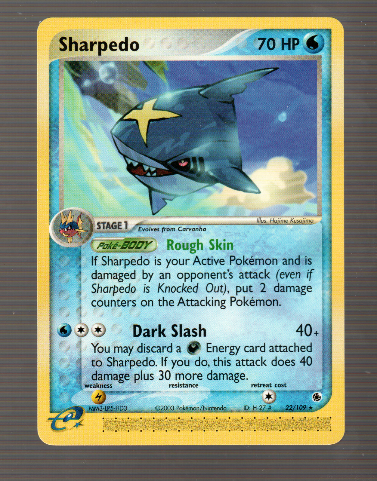 Sharpedo 22/109 Pokemon Ruby and Sapphire Regular