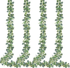 4 Pack Artificial Eucalyptus Garland Eucalyptus Leaves Vines Greenery Garland Fa