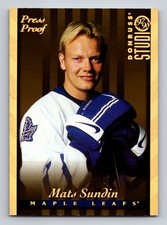1997-98 Donruss Studio #67 MATS SUNDIN Gold Press Proof /250 Toronto Maple Leafs