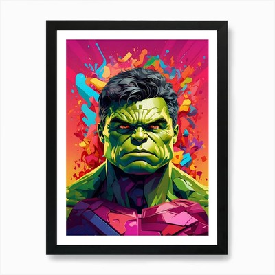 Incredible Hulk 18 Kunstdruck gerahmt Wandbild Poster Leinwanddruck Bild