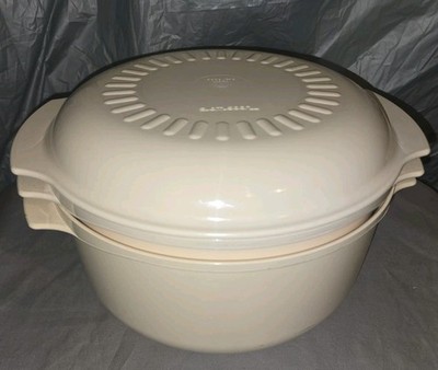 Tupperware Microwave Stack Cooker Steamer 3 Qt 3 Piece Set Vintage