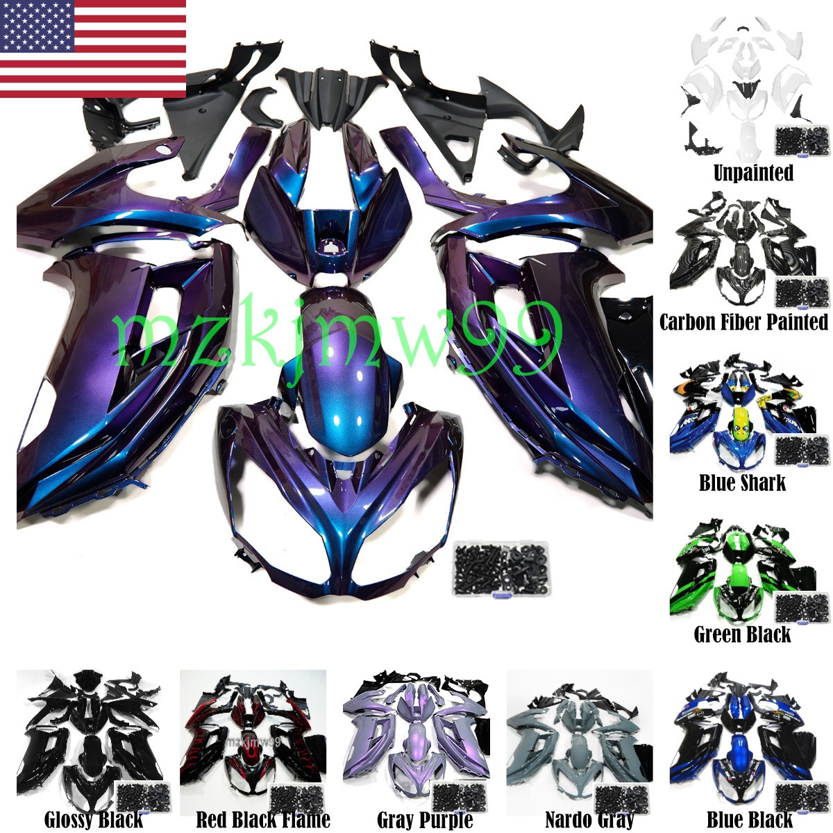 Fairing Kit For Kawasaki Ninja 650 EX650 2012-2016 ABS Injection