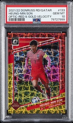 2021 PANINI DONRUSS ROAD TO QATAR #133 HEUNG-MIN SON 7/8 PSA 10
