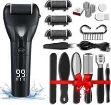 Electric Foot File Rechargeable Callus Hard Skin Remover Feet Pedicure 3 Speeds