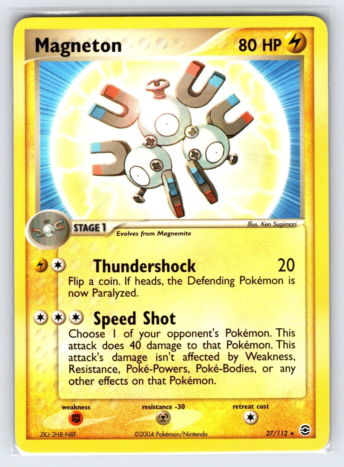 Magneton 27/112 2004 EX FireRed & LeafGreen Pokemon Card Rare - Nm