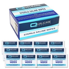 Sterile Saline Wound Wipes - Antiseptic Cleansing Anti Allergy Skin - First Aid