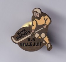 RARE PINS PIN'S .. SPORT HIVER ICE HOCKEY SUR GLACE CLUB RINK VILLEJUIF 94 ~FL