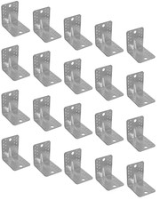 100x Winkelverbinder Bauwinkel mit Rippe Winkel Metall Montagewinkel Verbinder