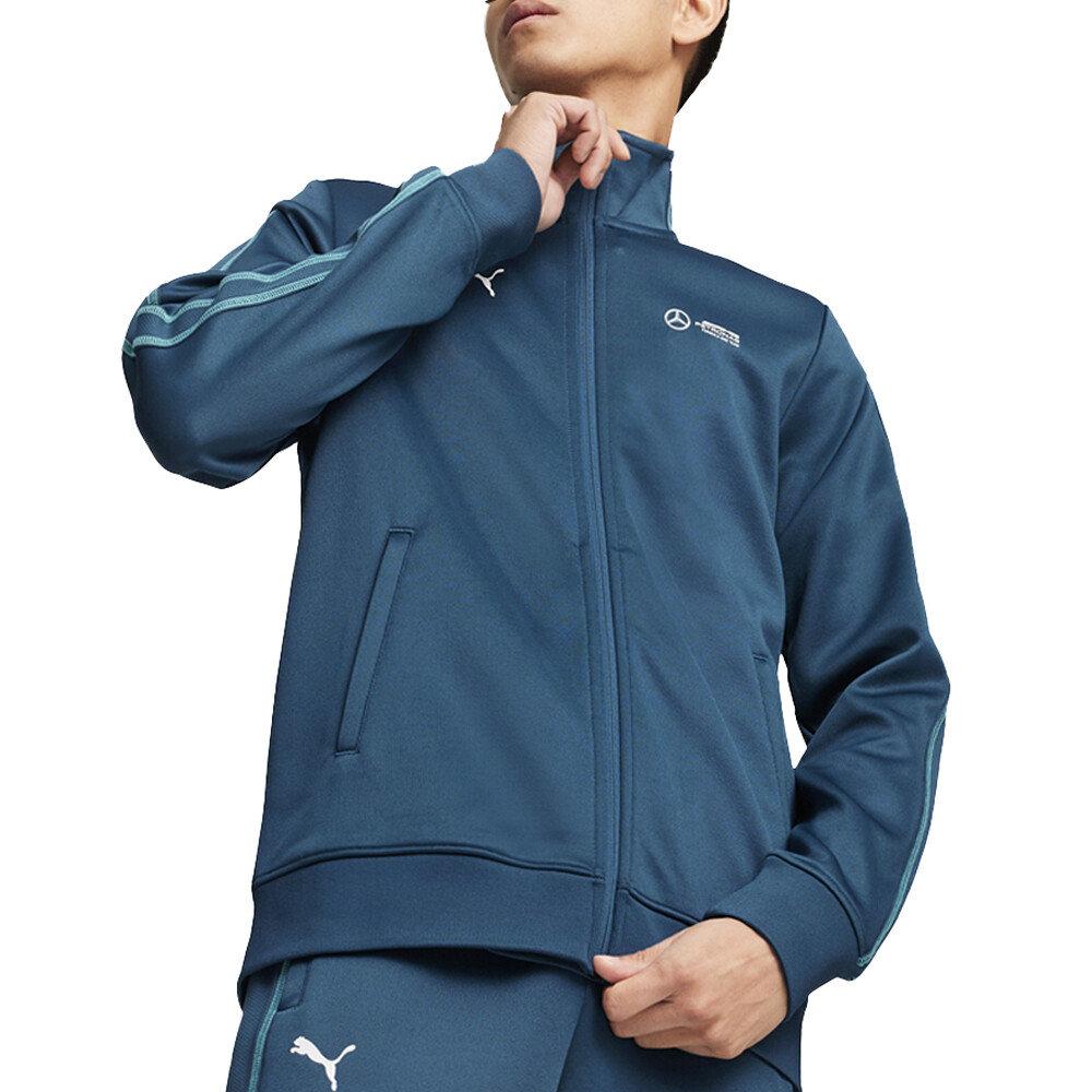 Спортивная куртка Puma Mapf1 Mt7 на молнии Мужская синяя Повседневная спортивная верхняя одежда 6237410