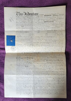 Pergamenteinzug von 1869. J. Lord To J. Shuckford Re Yelverton Rd, Battersea