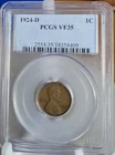 1924-D Lincoln Wheat Penny Cent 1C PCGS VF 35