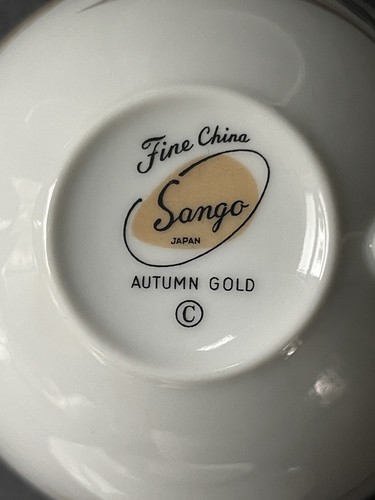 Sango AUTUMN GOLD Wheat Pattern VTG MCM Tea Coffee Cup Gilt Japan Sterling China - Picture 5 of 5