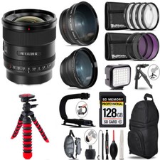 Sony FE 20mm f/1.8 G Lens  LED Light  Tripod -128GB Kit