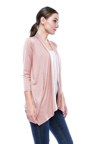 JDStyle Women's Lightweight 3/4 Sleeve Open Front Cardigan-(S-5X)1067-USA - 第 37/70 張圖片