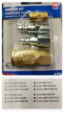 COUPLER KIT 4 pc. Air Compressor Hose Fittings F/M NPT 13-203