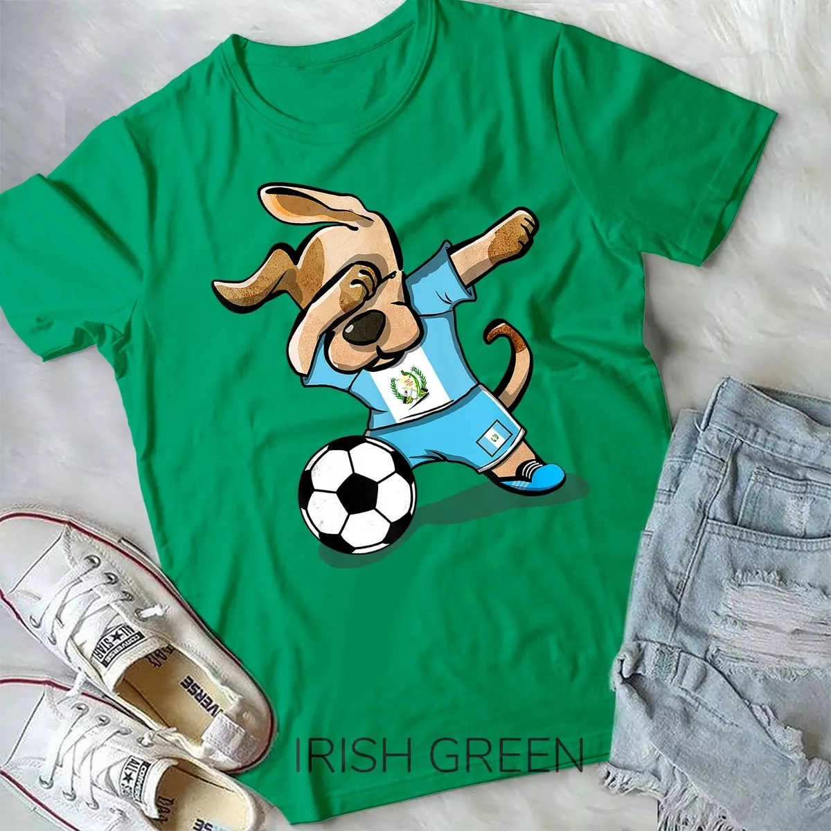 Dog Dabbing Guatemala Soccer Jersey Shirt Football Lover Unisex Form T-Shirt