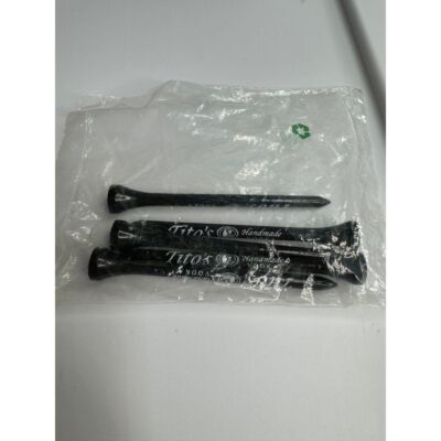 Tito's Handmade Vodka Black White Lettering Wooden 3.5'' Golf Tees New