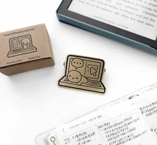 NEW TCMC The Coffee Monsterz Co Clickety Clack Brass Clip for Notebook/Journal